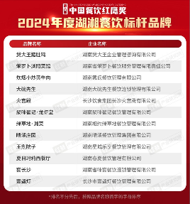 红鹰奖“2024年度湖湘餐饮标杆品牌”揭晓，湘菜品牌呈多元化发展态势(图3)