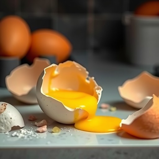 哟嚯！鸡蛋破了咧！