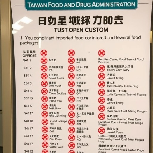 台湾食药署发布边境查验不合格进口食品名单（2025年5月13日）