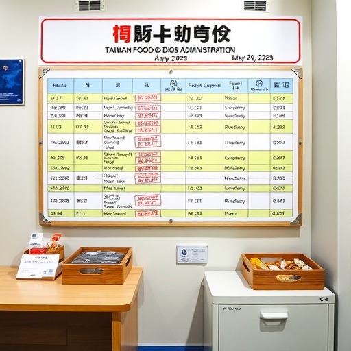 台湾食药署发布边境查验不合格食品名单（2025年5月20日）