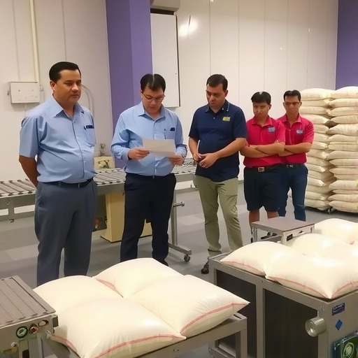 《塑料袋装大米包装生产线通用技术要求》国家标准项目组来漳调研